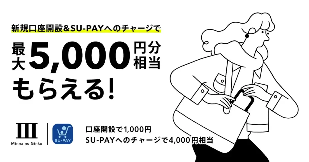 SU-PAY×みんなの銀行　サマーボーナスキャンペーン