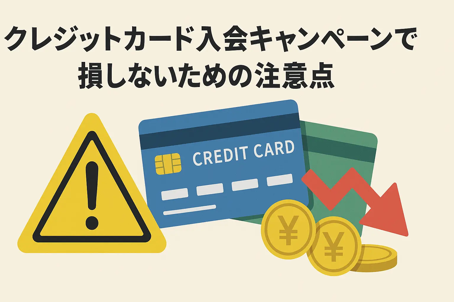 クレジットカード入会キャンペーンで損しないための注意点